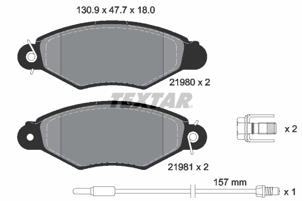 Placute frana TEXTAR 2198003