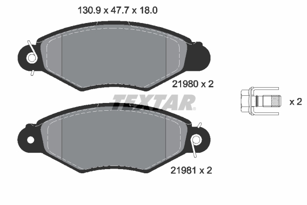 Placute frana TEXTAR 2198004