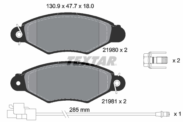 Placute frana TEXTAR 2198009