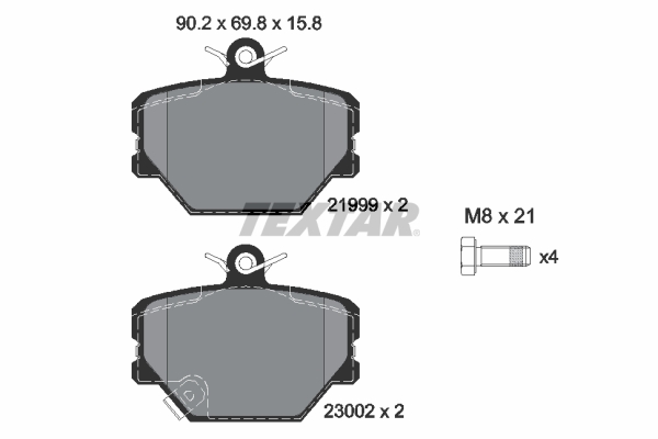 Placute frana TEXTAR 2199901