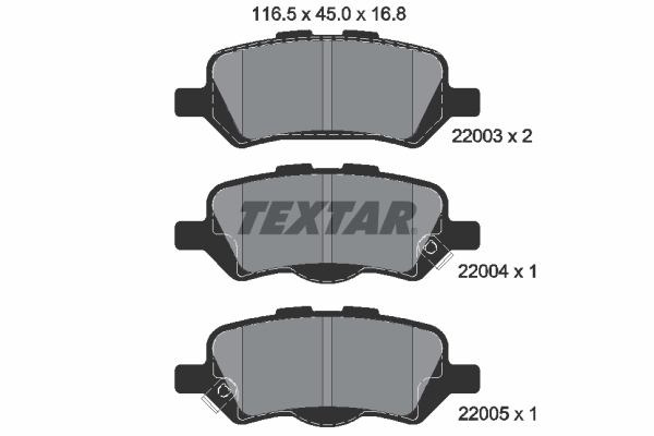 Placute frana TEXTAR 2200301