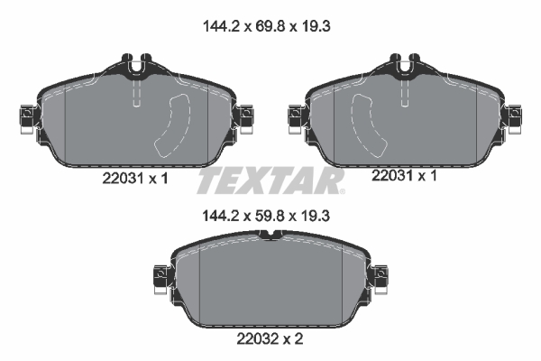 Placute frana TEXTAR 2203101