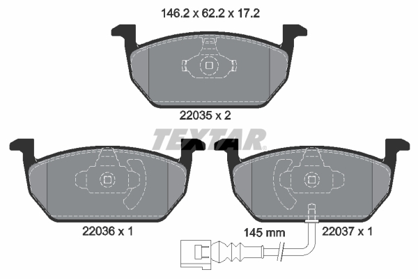 Placute frana TEXTAR 2203501