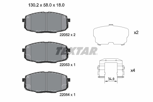 Placute frana TEXTAR 2205203