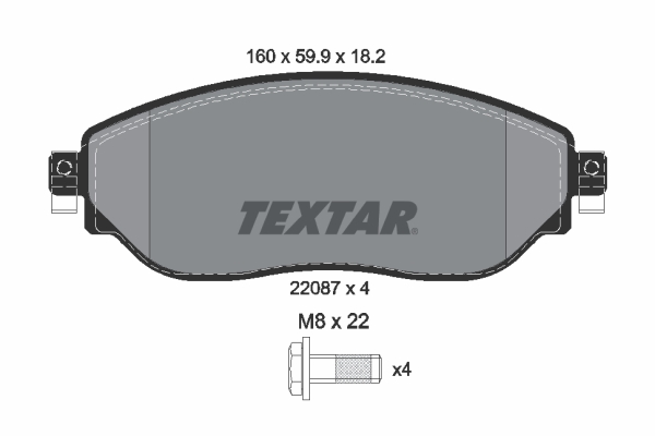 Placute frana TEXTAR 2208701