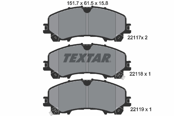 Placute frana TEXTAR 2211701