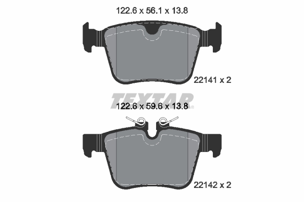Placute frana TEXTAR 2214103