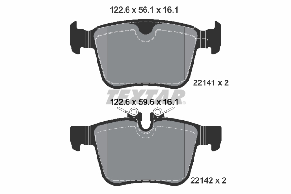 Placute frana TEXTAR 2214101