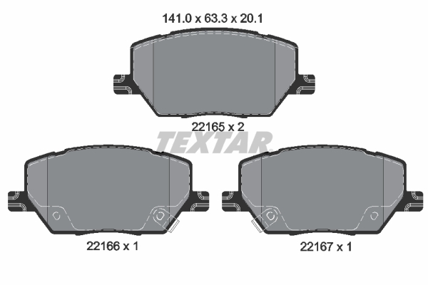 Placute frana TEXTAR 2216501
