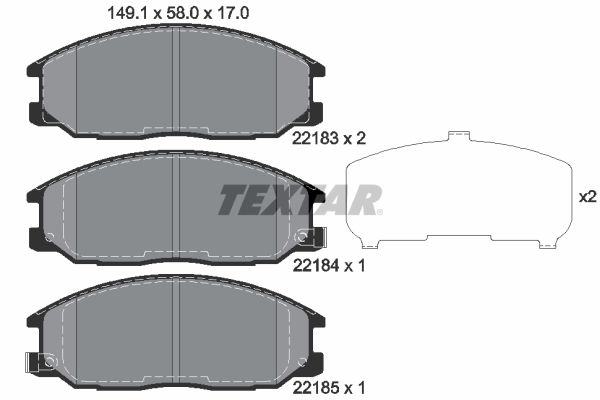 Placute frana TEXTAR 2218301
