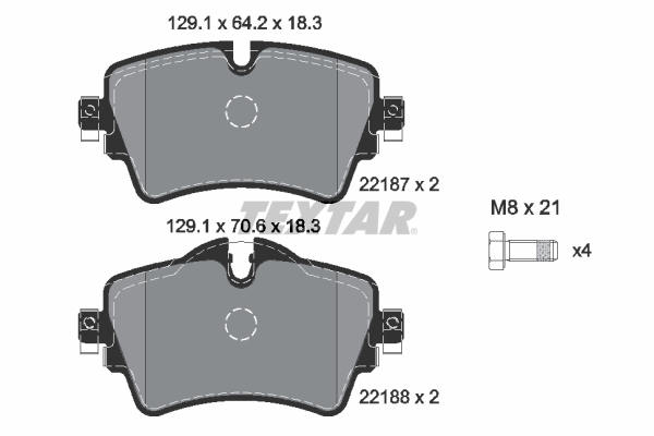 Placute frana TEXTAR 2218701