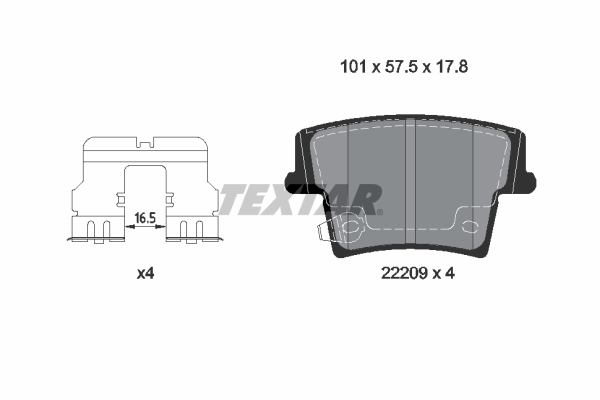 Placute frana TEXTAR 2220901