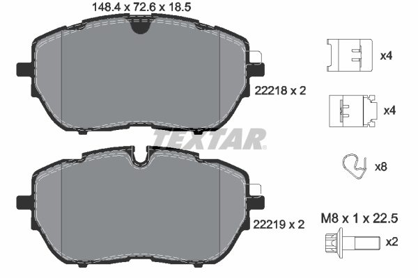 Placute frana TEXTAR 2221801