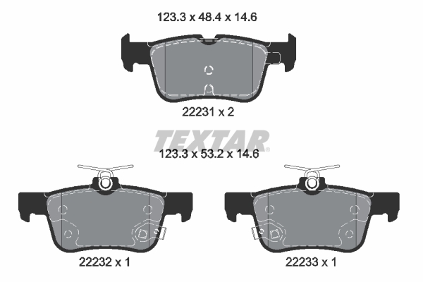 Placute frana TEXTAR 2223103