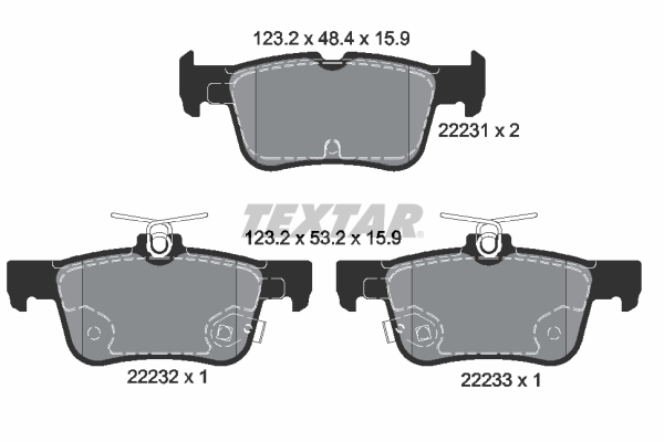 Placute frana TEXTAR 2223101