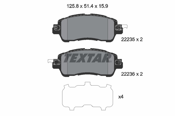 Placute frana TEXTAR 2223501