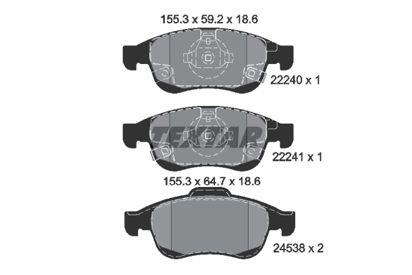 Placute frana TEXTAR 2224001
