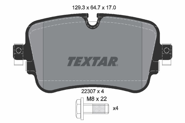 Placute frana TEXTAR 2230701