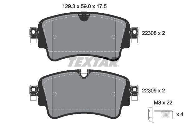 Placute frana TEXTAR 2230801