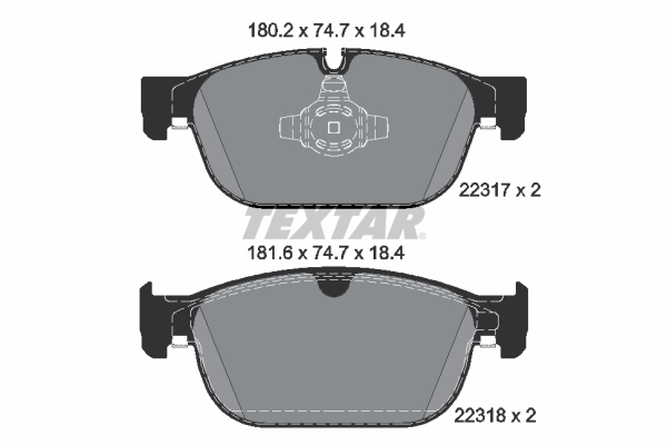Placute frana TEXTAR 2231701