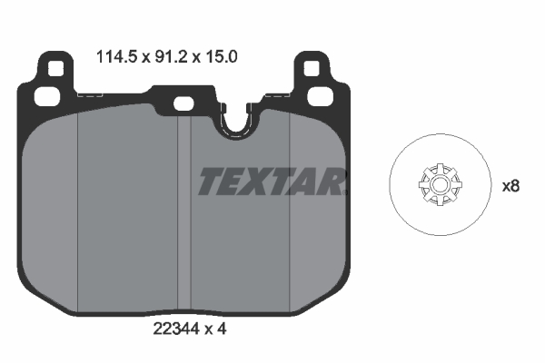 Placute frana TEXTAR 2234401