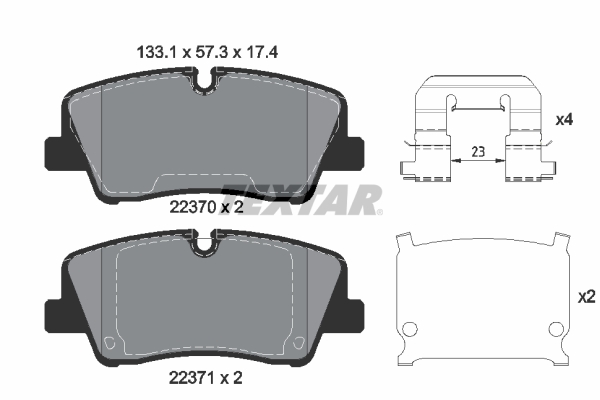 Placute frana TEXTAR 2237001