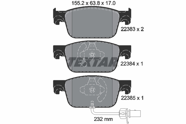 Placute frana TEXTAR 2238301