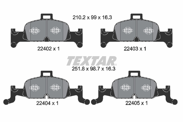 Placute frana TEXTAR 2240201