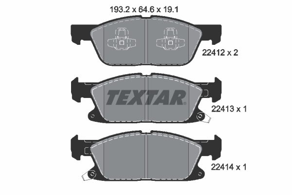 Placute frana TEXTAR 2241201