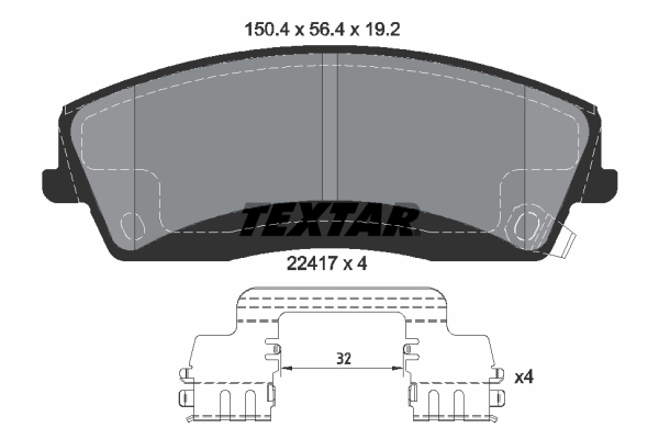 Placute frana TEXTAR 2241701