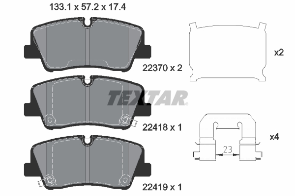 Placute frana TEXTAR 2241801