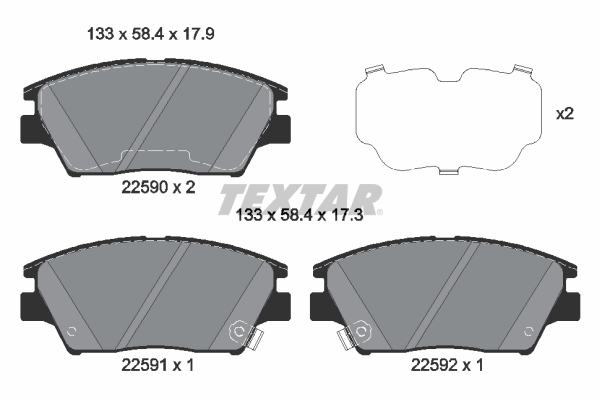 Placute frana TEXTAR 2259001