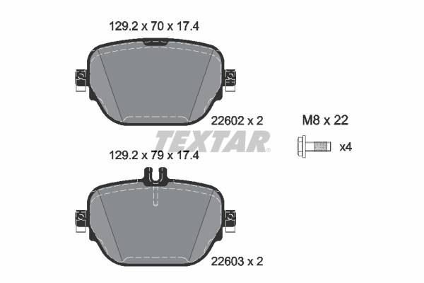Placute frana TEXTAR 2260201