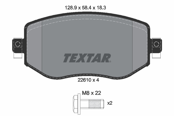 Placute frana TEXTAR 2261001