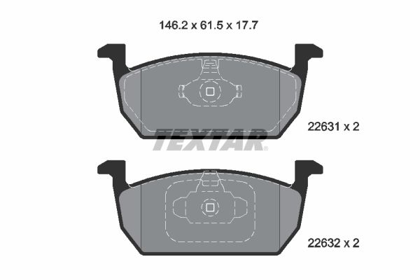 Placute frana TEXTAR 2263101