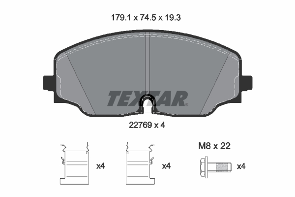 Placute frana TEXTAR 2276901