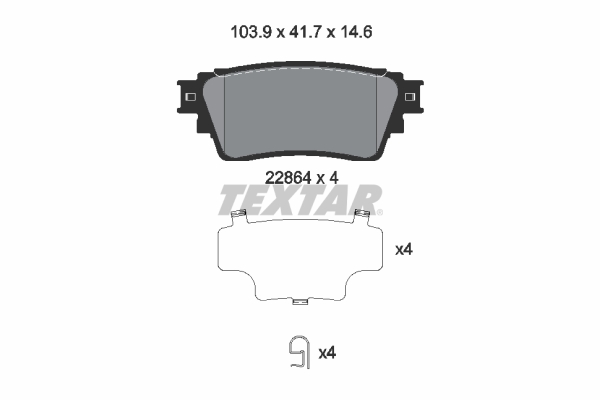 Placute frana TEXTAR 2286401
