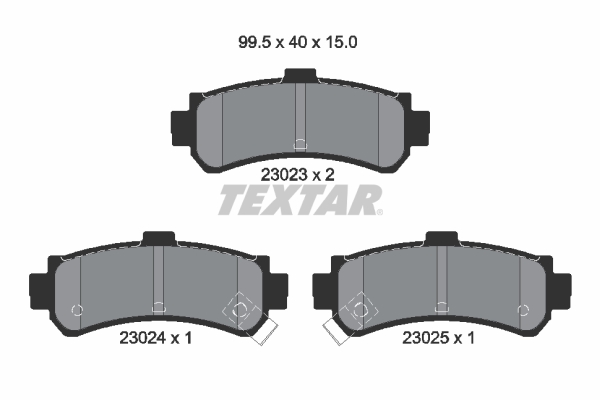 Placute frana TEXTAR 2302301
