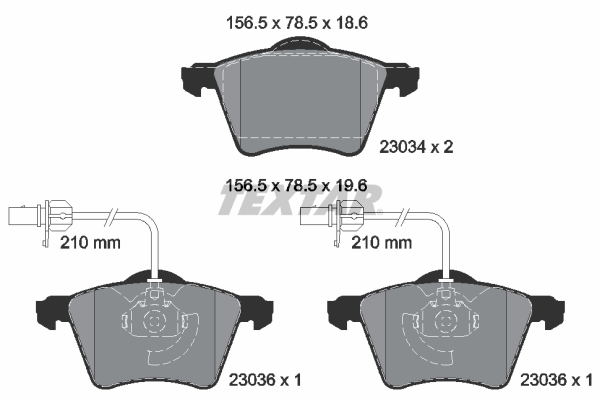 Placute frana TEXTAR 2303401
