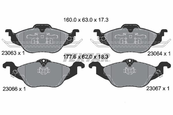Placute frana TEXTAR 2306302