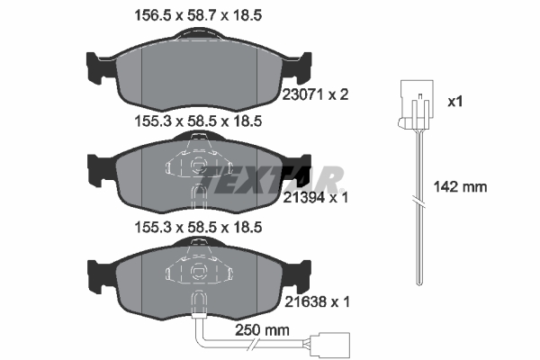 Placute frana TEXTAR 2307104