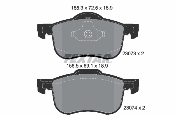Placute frana TEXTAR 2307303