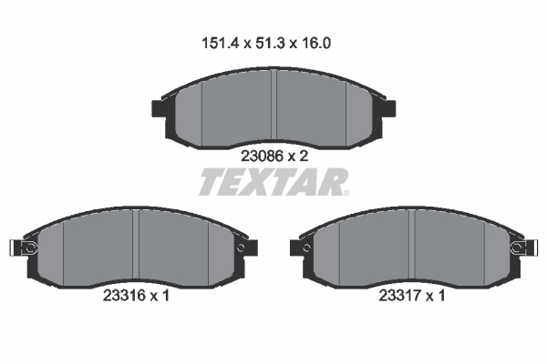 Placute frana TEXTAR 2308602