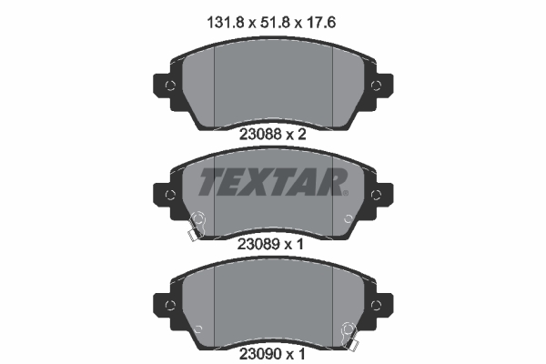 Placute frana TEXTAR 2308801