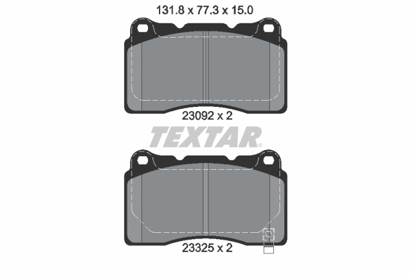 Placute frana TEXTAR 2309204