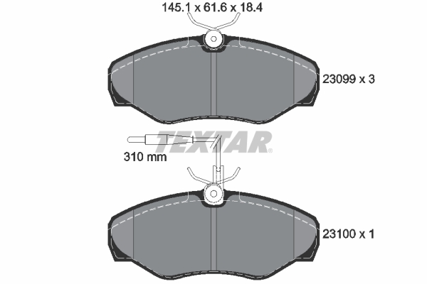 Placute frana TEXTAR 2309903