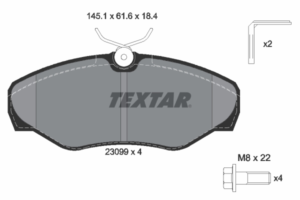 Placute frana TEXTAR 2309902