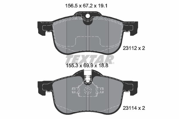 Placute frana TEXTAR 2311203