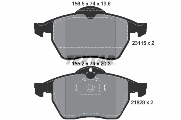 Placute frana TEXTAR 2311502