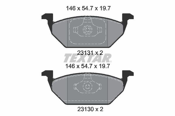 Placute frana TEXTAR 2313001